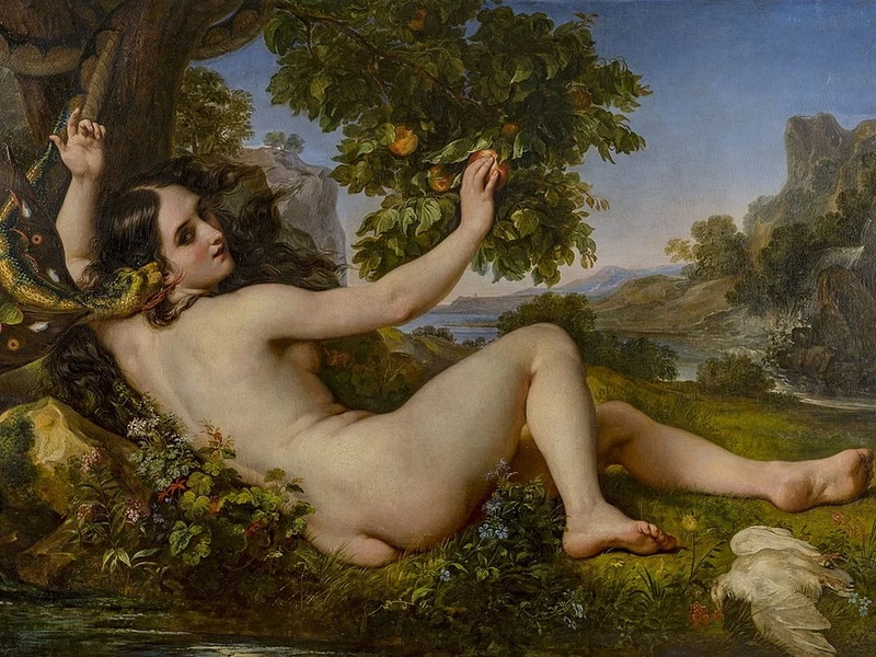 1784-Giuseppe Bezzuoli - Eva tentata dal serpente, 1855